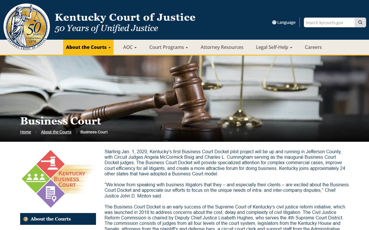 Kenton County probate records Kentucky Business Court source